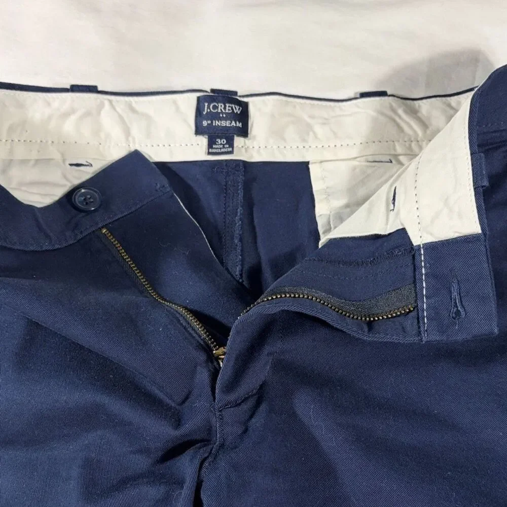 J. Crew mens navy blue basic flat front 9